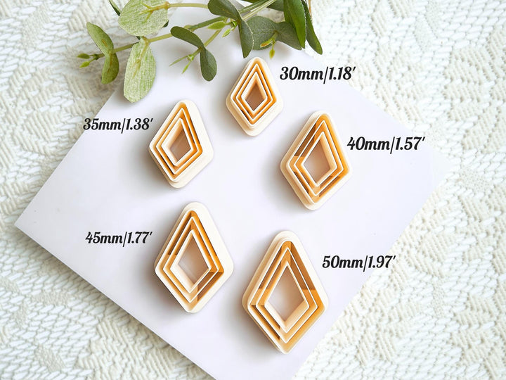 Diamond Polymer Clay Cutter Set: 3D Printed Jewelry Making Tool