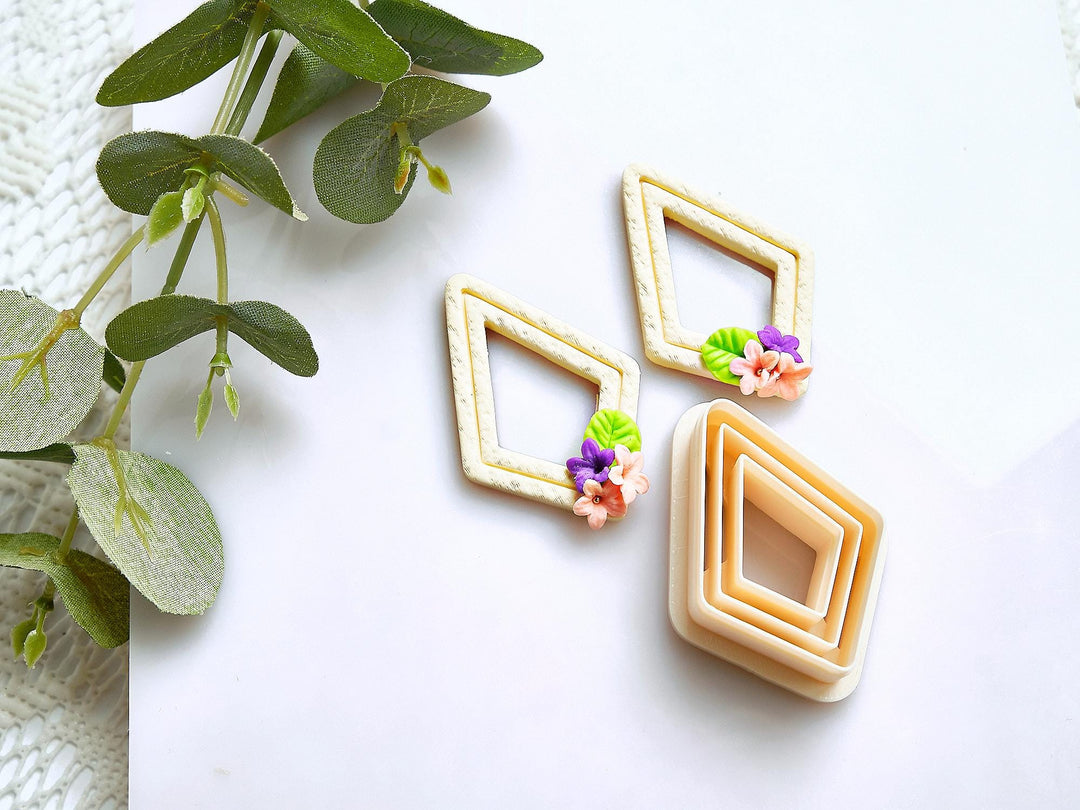 Diamond Polymer Clay Cutter Set: 3D Printed Jewelry Making Tool
