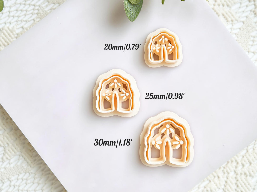 Floral Arch Polymer Clay Cutter: Boho Earring Mold, DIY Jewelry Tool, Boho earrings, Earring making tool