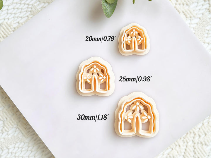 Floral Arch Polymer Clay Cutter: Boho Earring Mold, DIY Jewelry Tool, Boho earrings, Earring making tool