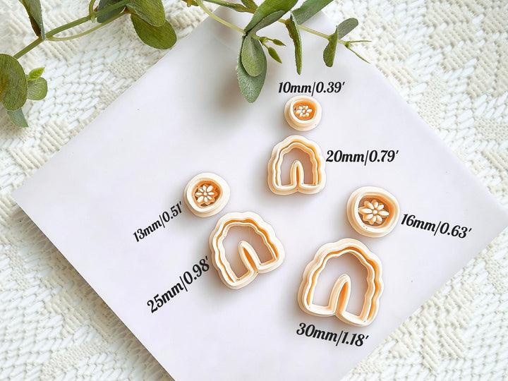 Floral Arch Polymer Clay Cutter: Boho Earring DIY Jewelry Tool