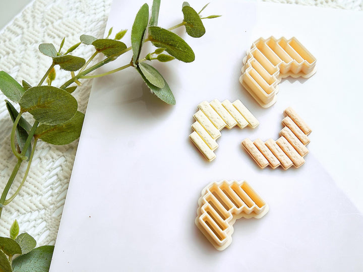 Arch Zigzag Polymer Clay Cutter Set: Geometric Earring Molds