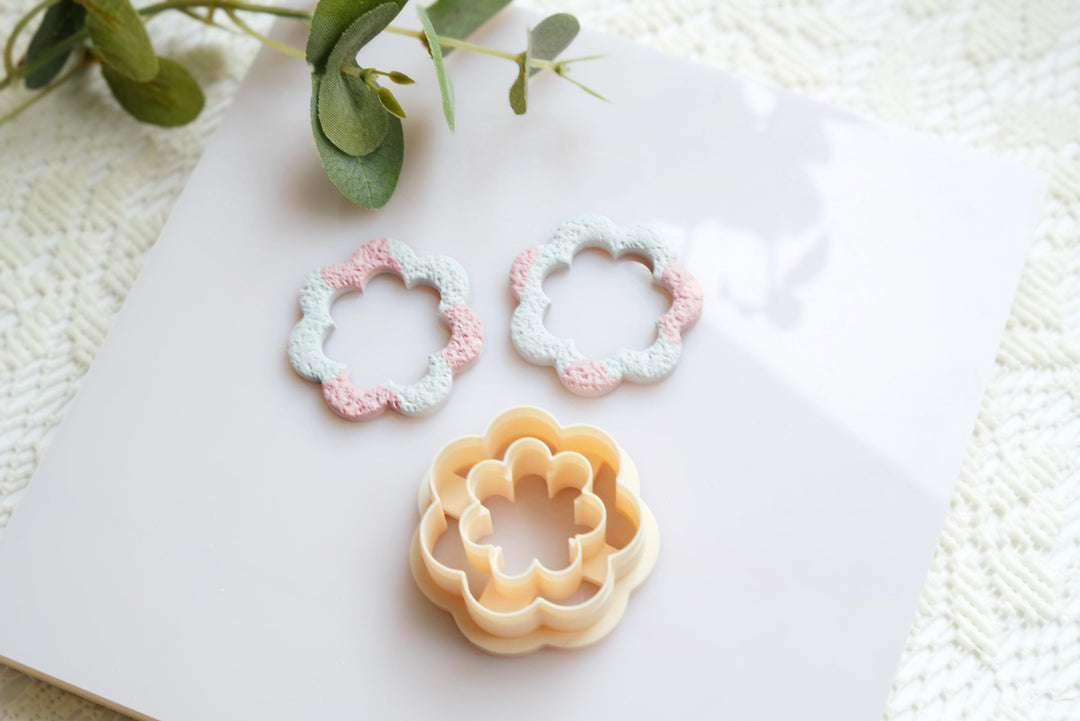 Flower Polymer Clay Cutter Set | Hollow Floral Earring Shapes & Boho Jewelry Tools