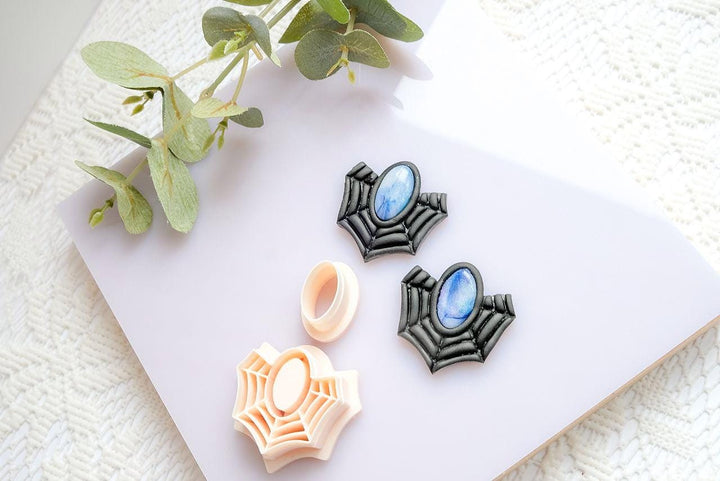 Halloween Spider Polymer Clay Cutter Set (4 Sizes) | Arachnid Clay Cutters for Earrings & Jewelry Making