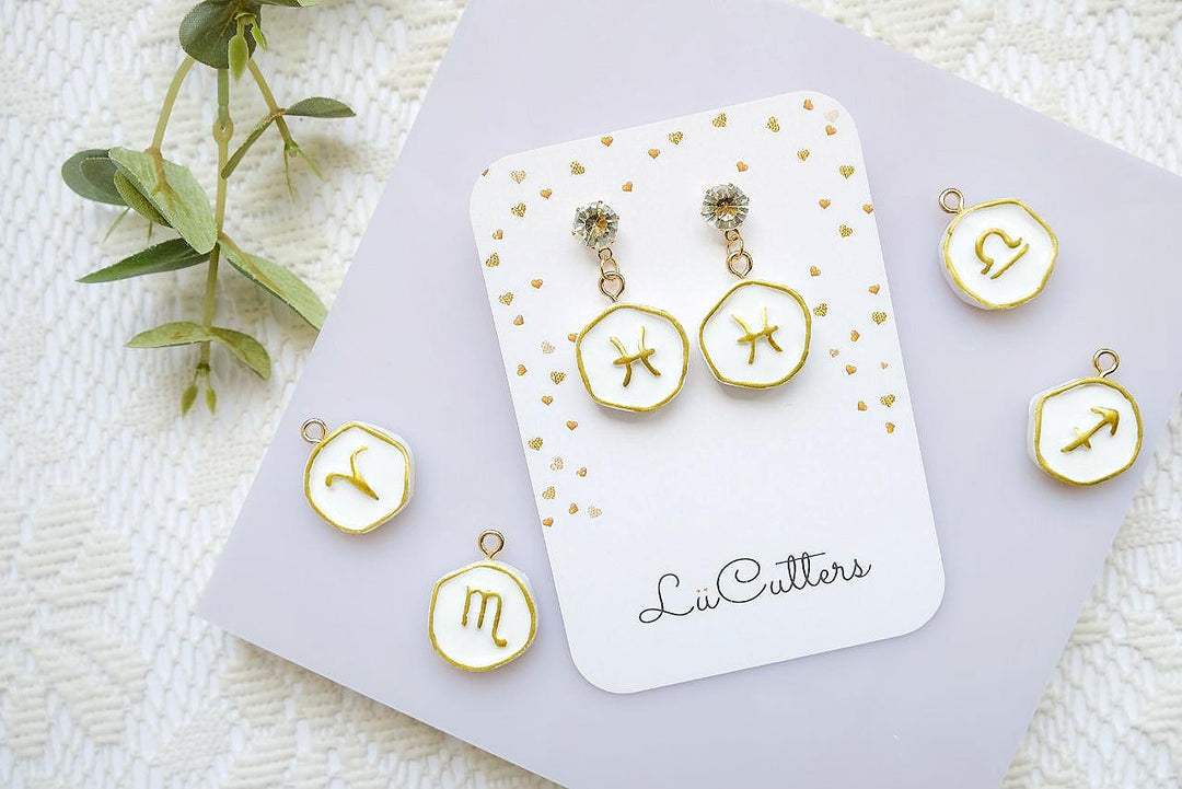 Zodiac Sign Polymer Clay Cutter: Astrology Symbol Earring Tool, Horoscope Earrings, Earring making tool