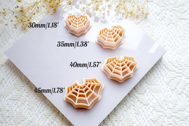 Spider Web Polymer Clay Cutter | Halloween Earring Mold for Boho Gothic Clay Jewelry Making