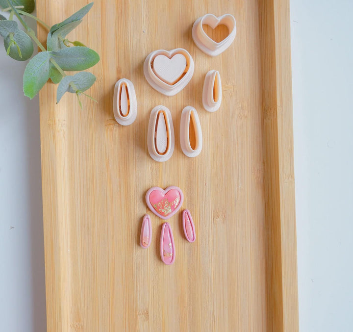 Heart Polymer Clay Cutter Set (6pc) | Clay Earring Tools for Jewelry Making & DIY Crafts