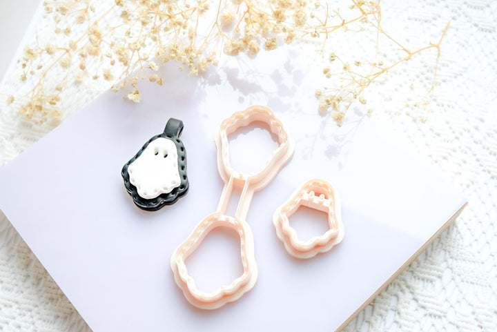 Ghost Keychain Polymer Clay Cutter Set: Halloween Craft Tool