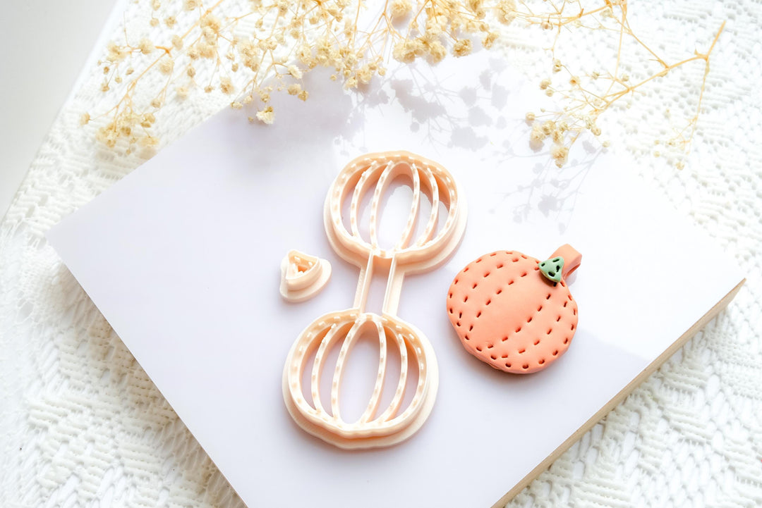Pumpkin Polymer Clay Cutter Set: Halloween Keychain, Earring DIY Tool