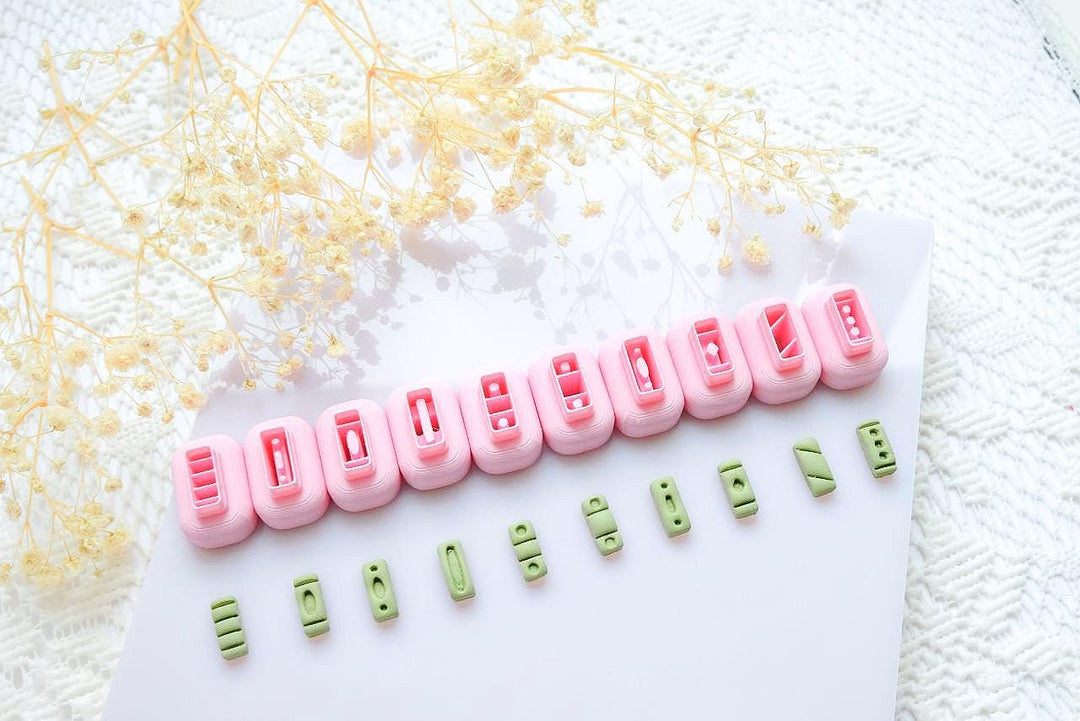 Miniature Book Clay Cutter Set – 3D Printed Polymer Clay Earring Tools, 10pc DIY Jewelry Mold