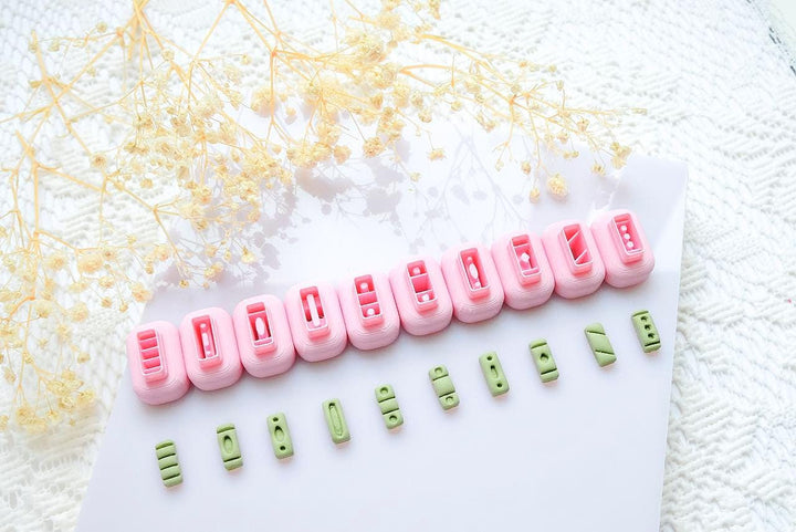 Miniature Book Clay Cutter Set – 3D Printed Polymer Clay Earring Tools, 10pc DIY Jewelry Mold