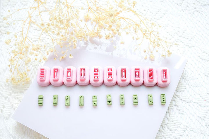Miniature Book Clay Cutter Set – 3D Printed Polymer Clay Earring Tools, 10pc DIY Jewelry Mold