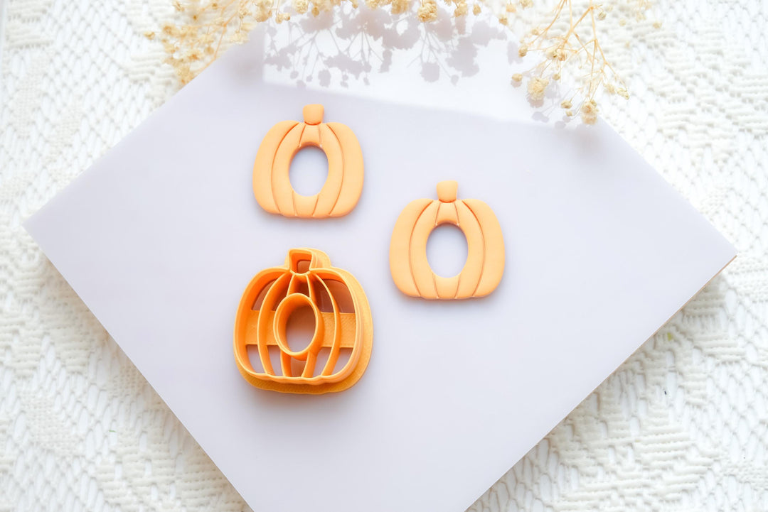 Pumpkin Polymer Clay Cutter Set: Fall Halloween Earring Mold
