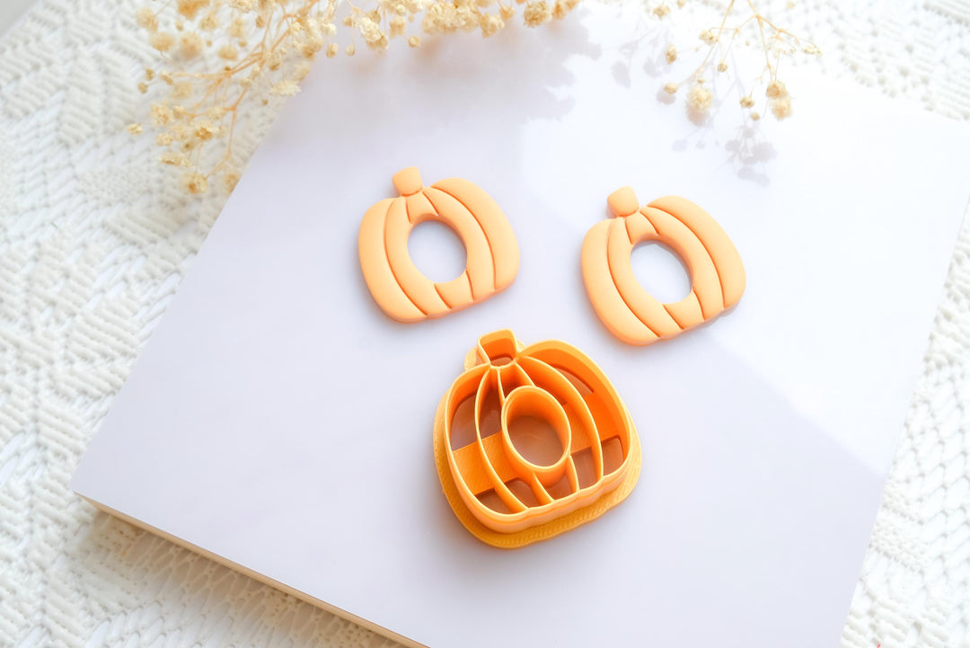 Pumpkin Polymer Clay Cutter Set: Fall Halloween Earring Mold