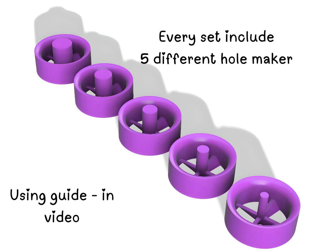 Polymer Clay Extruder Discs with Hole Inserts: Hollow Bead Making