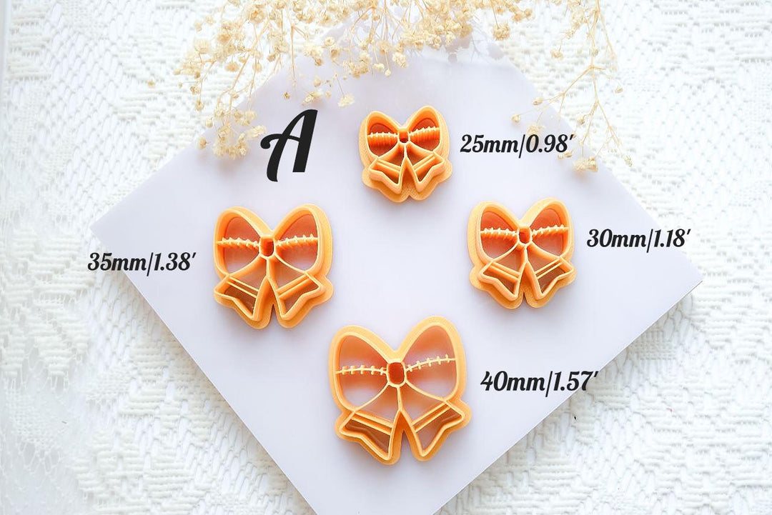 Cheer Bow Clay Cutter Set: Polymer Clay Earring Jewelry Making