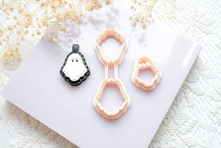 Ghost Keychain Polymer Clay Cutter Set: Halloween Craft Tool