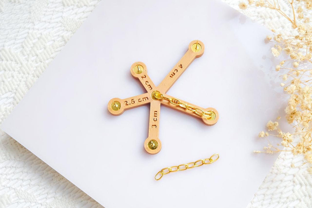 Jewelry Chain Measuring Tool: Beading, Necklace & Bracelet Making, Earring Making tool, Chain measurement guide