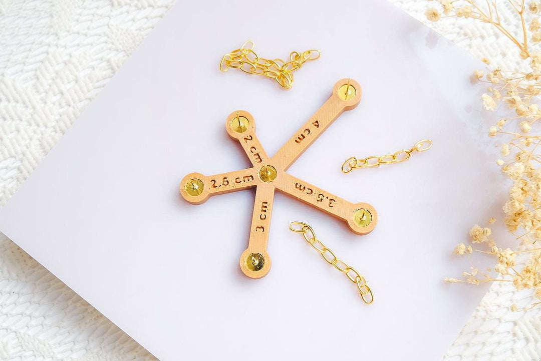 Jewelry Chain Measuring Tool: Beading, Necklace & Bracelet Making, Earring Making tool, Chain measurement guide