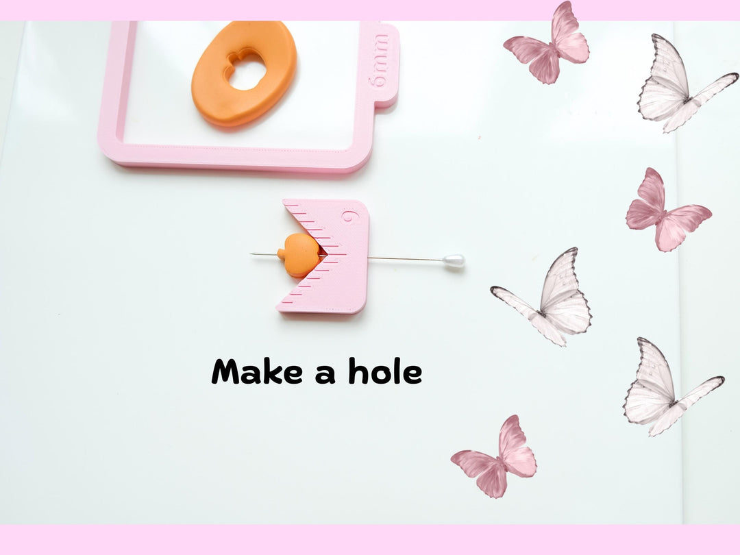 Polymer Clay Bead Hole Maker Kit – Adjustable 3–6mm Depth Guides for Beads, DIY Jewelry Tools