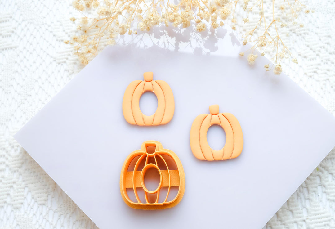 Pumpkin Polymer Clay Cutter Set: Fall Halloween Earring Mold