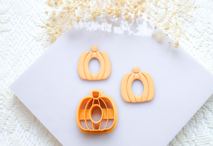 Pumpkin Polymer Clay Cutter Set: Fall Halloween Earring Mold