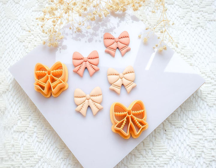 Cheer Bow Clay Cutter Set: Polymer Clay Earring Jewelry Making