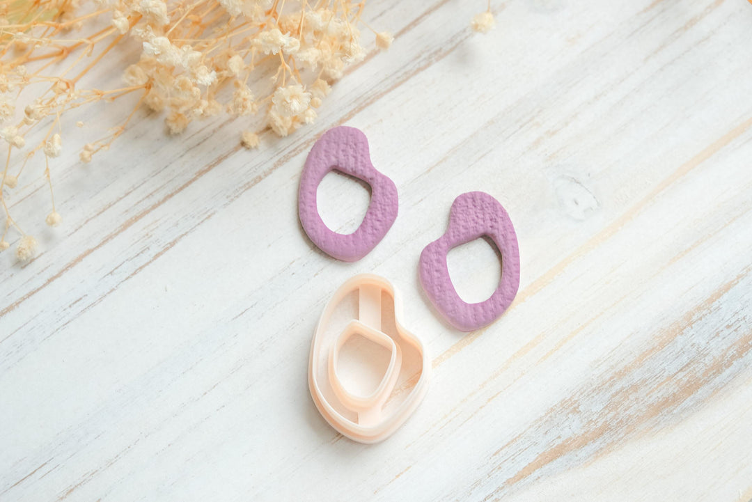 Abstract Organic Clay Cutter Digital File | Polymer Clay Earring Cutter for Earrings | 30mm, 35mm, 40mm
