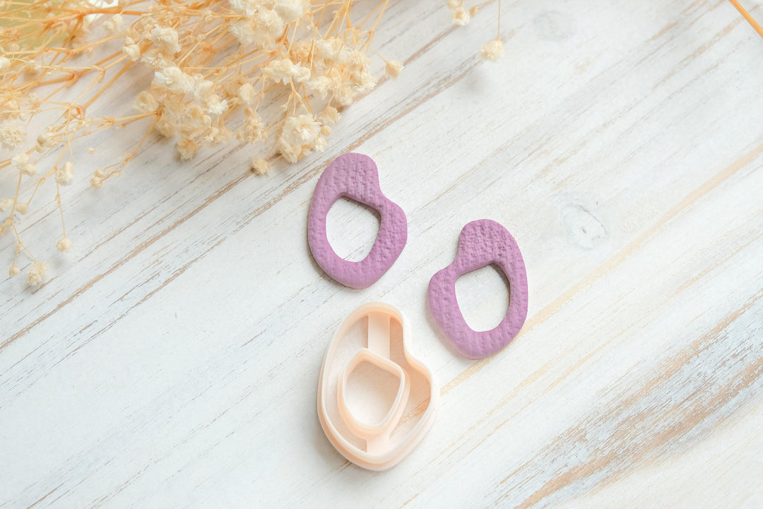 Abstract Organic Clay Cutter Digital File | Polymer Clay Earring Cutter for Earrings | 30mm, 35mm, 40mm