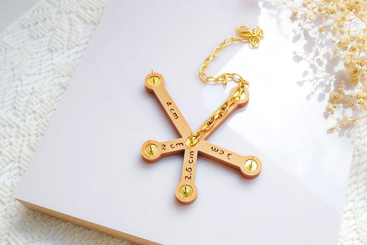 Jewelry Chain Measuring Tool: Beading, Necklace & Bracelet Making, Earring Making tool, Chain measurement guide