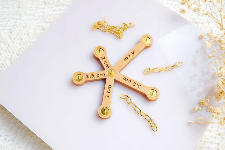 Jewelry Chain Measuring Tool: Beading, Necklace & Bracelet Making, Earring Making tool, Chain measurement guide
