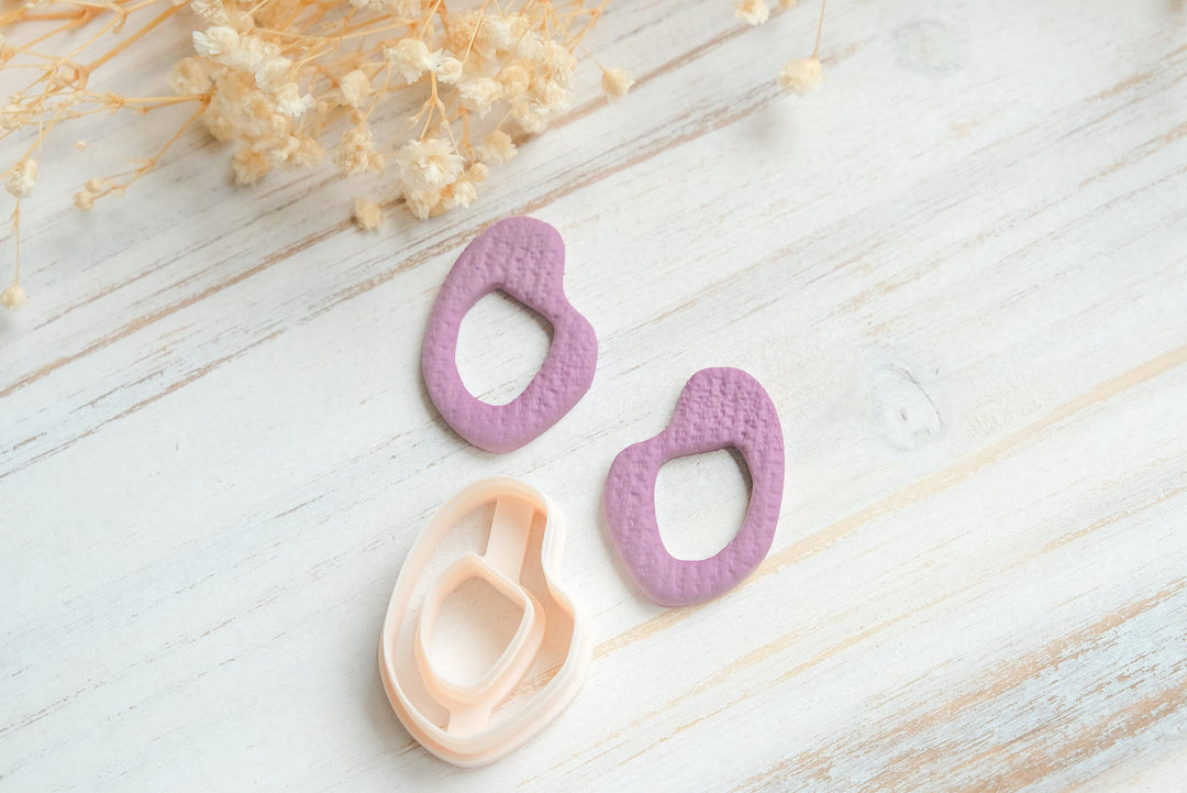 Abstract Organic Clay Cutter Digital File | Polymer Clay Earring Cutter for Earrings | 30mm, 35mm, 40mm