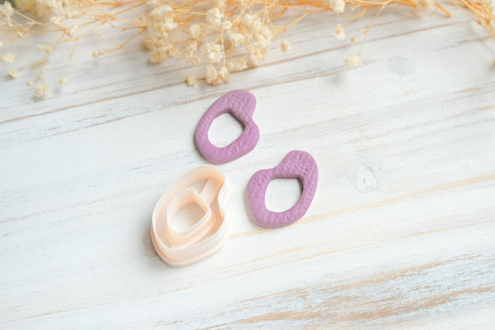 Abstract Organic Clay Cutter Digital File | Polymer Clay Earring Cutter for Earrings | 30mm, 35mm, 40mm