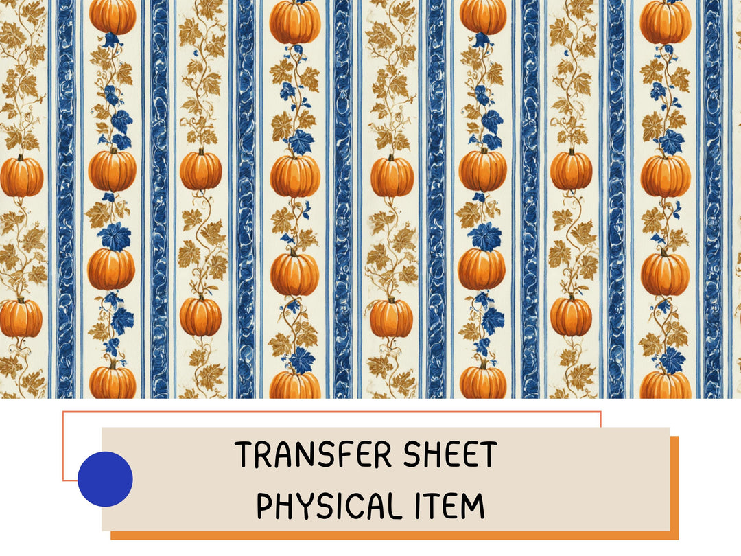 Halloween pumpkin Transfer Sheet – Halloween Pattern Transfer – Water Transfer Paper for Clay Jewelry, Holiday Craft Supply ( No8)
