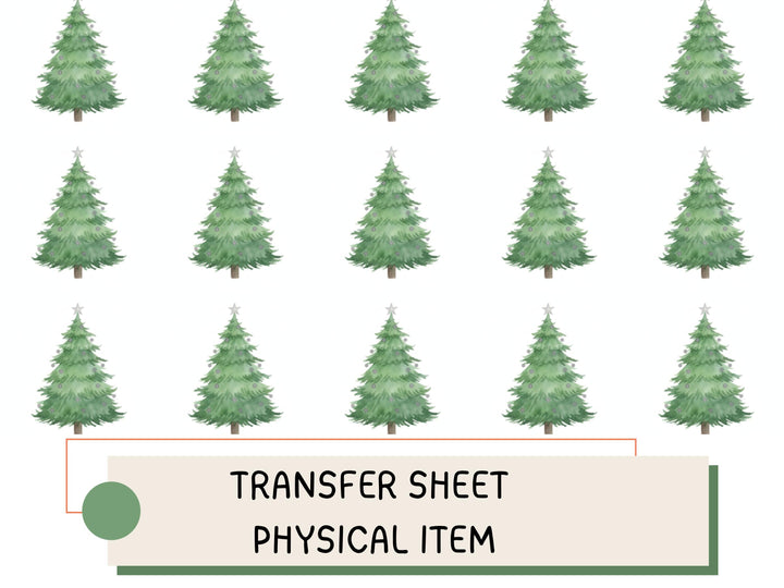 Christmas Tree Transfer Sheet – Christmas Pattern Transfer – Water Transfer Paper for Clay Jewelry, Holiday Craft Supply ( No19)