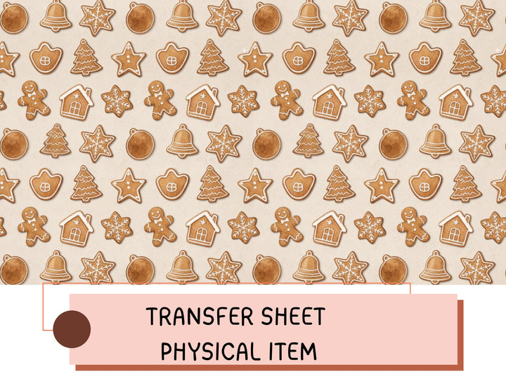 Polymer Clay Transfer Sheet – Christmas Gingerbread & Cookie – Water Transfer Paper for Clay Jewelry, Holiday Craft Supply ( No 2)