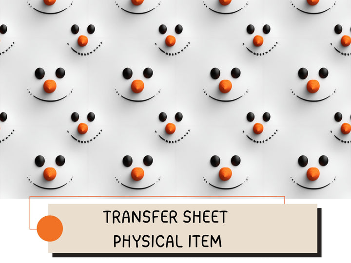 Snowman Face Polymer Clay Transfer Sheet – Christmas Snowman Pattern – Water Transfer Paper for Clay Jewelry, Holiday Craft Supply ( No 3)