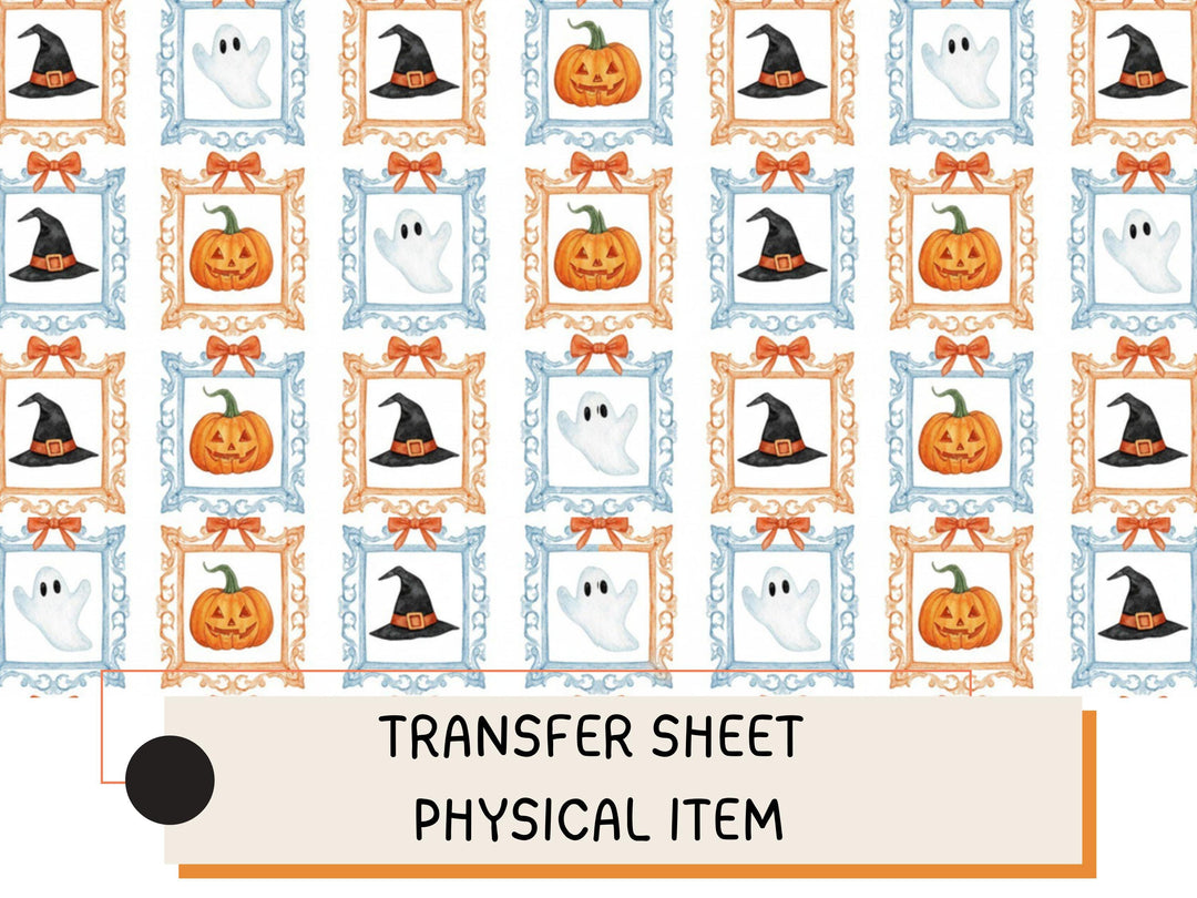 Halloween Polymer Clay Transfer Sheet – Halloween Pattern Transfer – Water Transfer Paper for Clay Jewelry, Holiday Craft Supply ( No 6)