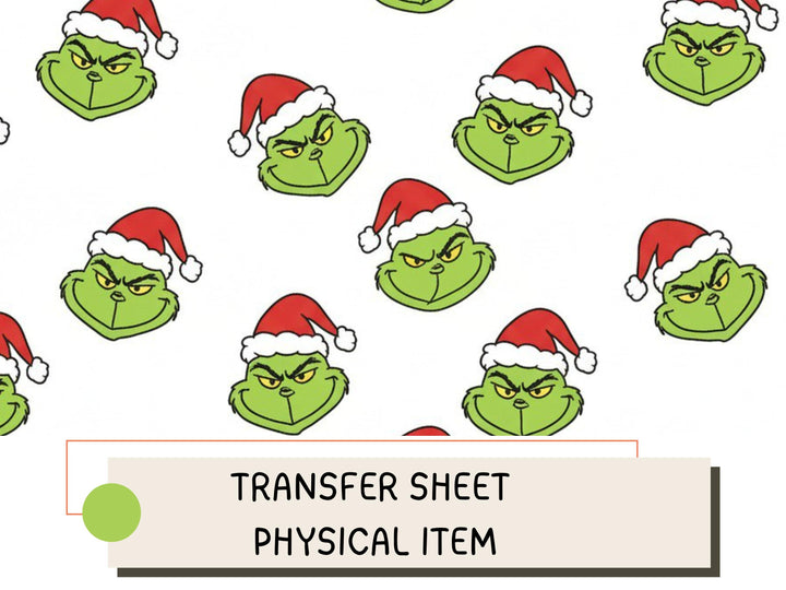 Christmas Transfer Sheet – GreenMan Pattern Transfer – Water Transfer Paper for Clay Jewelry, Holiday Craft Supply ( No12)