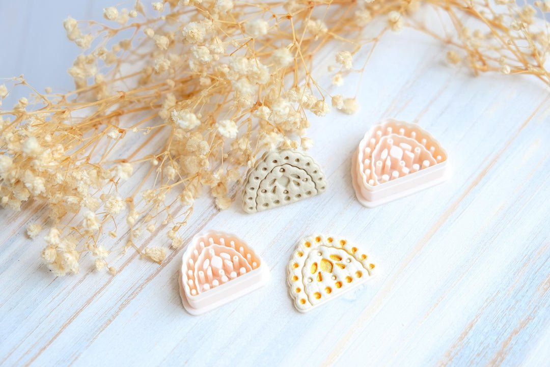 Arch Pattern Clay Cutter Digital Files | Boho Rainbow Design STL | Polymer Clay Texture Tools for Earrings & DIY Crafts