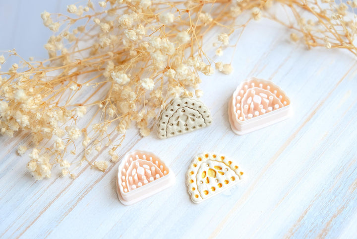 Arch Pattern Clay Cutter Digital Files | Boho Rainbow Design STL | Polymer Clay Texture Tools for Earrings & DIY Crafts