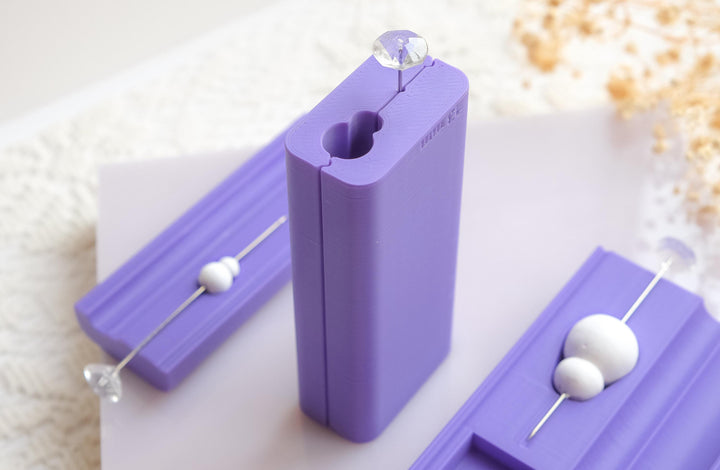 Polymer Clay Snowman Bead Roller: Snowman Bead Shaping Tool with Piercing Needle, Round Bead roller with needle, Bead roller with guide