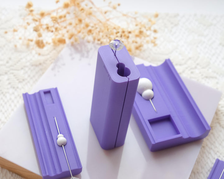 Polymer Clay Snowman Bead Roller: Snowman Bead Shaping Tool with Piercing Needle, Round Bead roller with needle, Bead roller with guide