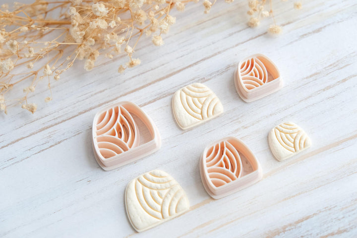 Abstract Wave Arch Cutter STL File | Polymer Clay Cutter & Texture Embosser | Digital Download for Jewelry Makers