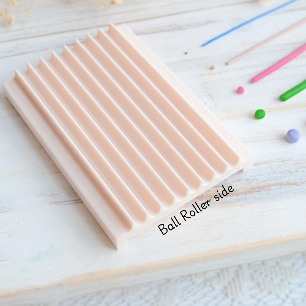2-in-1 Polymer Clay Bead Roller STL | Dual-Sided Mini Ball Maker (1–5mm) + Flat Strip Measuring Board | Printable 3D STL with Holder