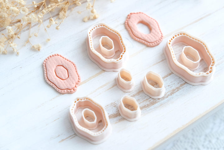 Abstract Organic Shape Polymer Clay Cutter STL | Oval Earring Cutter Set | 3D Print File | Polymer Clay Jewelry Making Tool