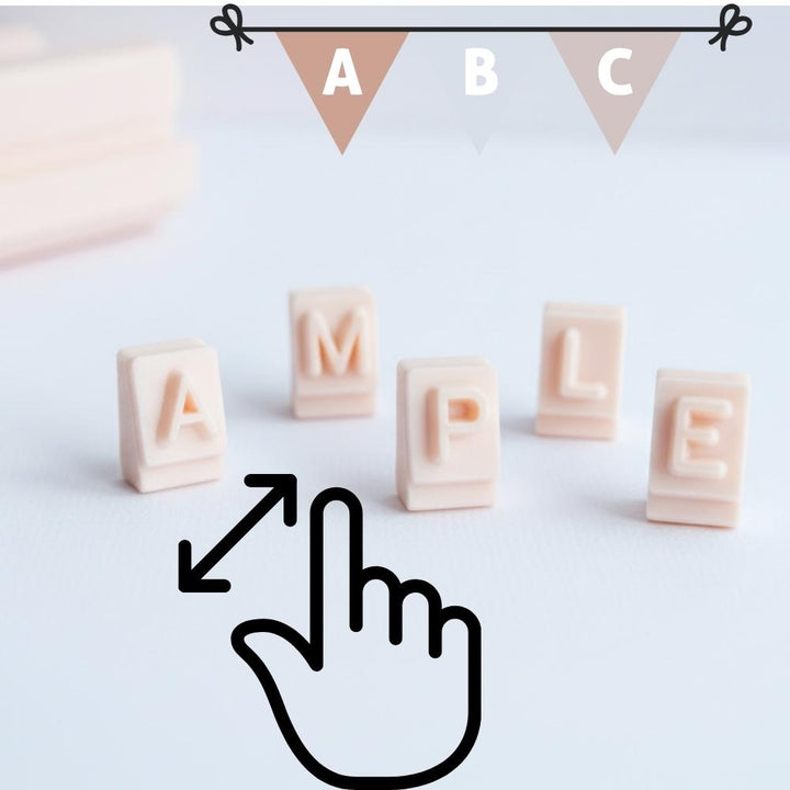 Alphabet Stamp Set STL | 6mm Clay Letter Stamps with Handle | Uppercase & Lowercase Letters, Numbers and Symbols | 3D Print Files