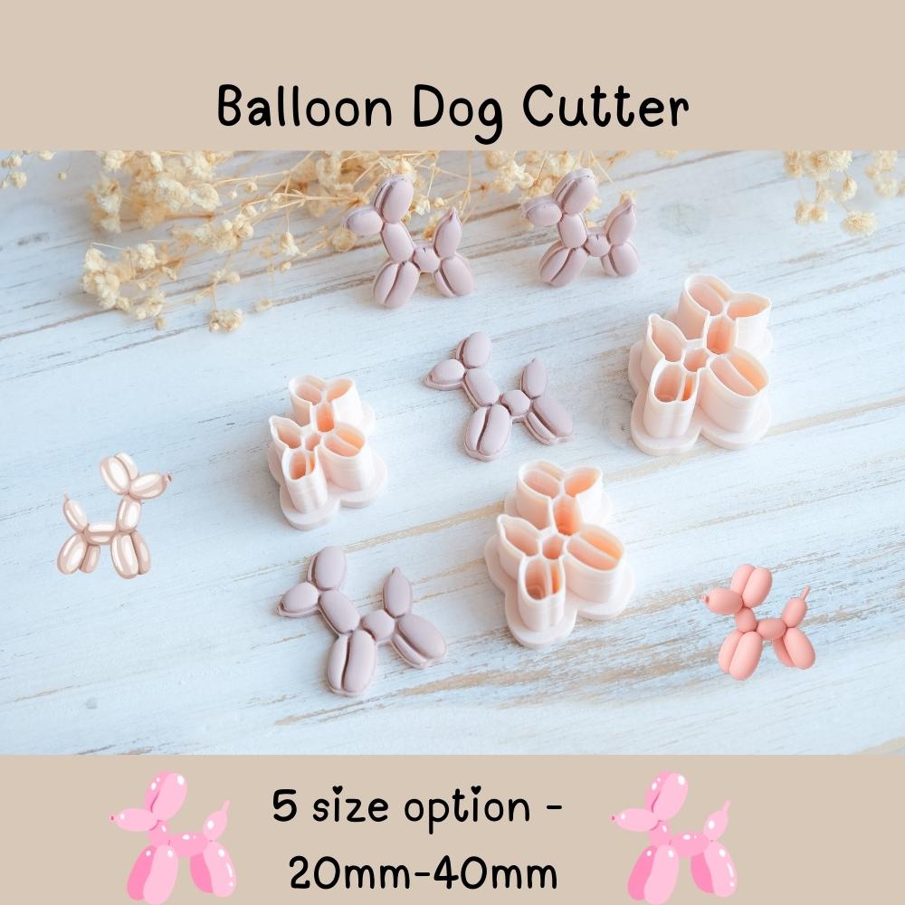 Balloon Dog Polymer Clay Cutter STL | Digital Download | Animal Cute Earring Cutter | 3D Print Clay Jewelry File
