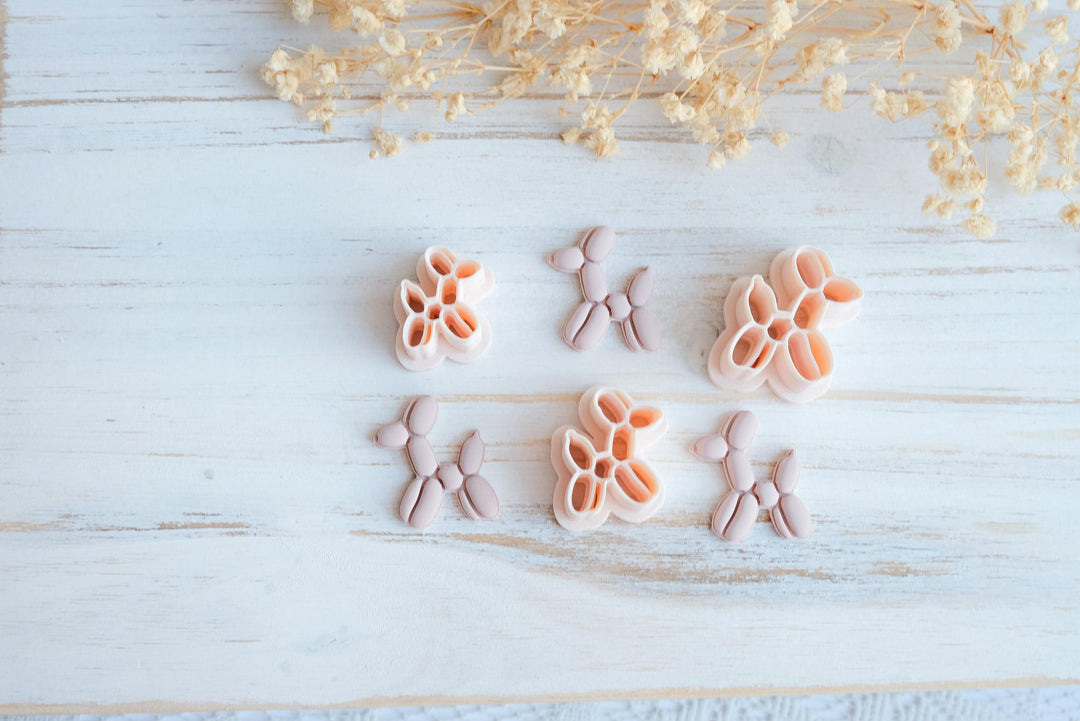 Balloon Dog Polymer Clay Cutter STL | Digital Download | Animal Cute Earring Cutter | 3D Print Clay Jewelry File