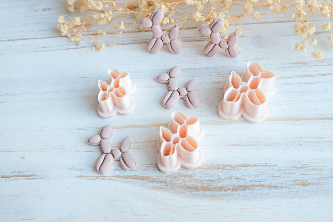 Balloon Dog Polymer Clay Cutter STL | Digital Download | Animal Cute Earring Cutter | 3D Print Clay Jewelry File